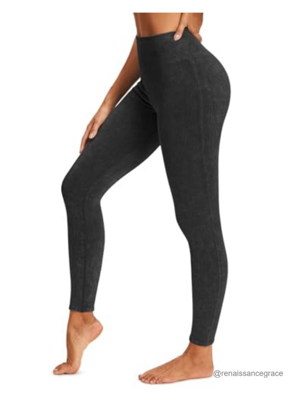 Seamless High Waist Yoga Leggings Ribbed Lightweight Athletic